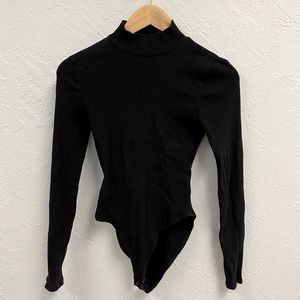 H&M black open-backed bodysuit, size M.